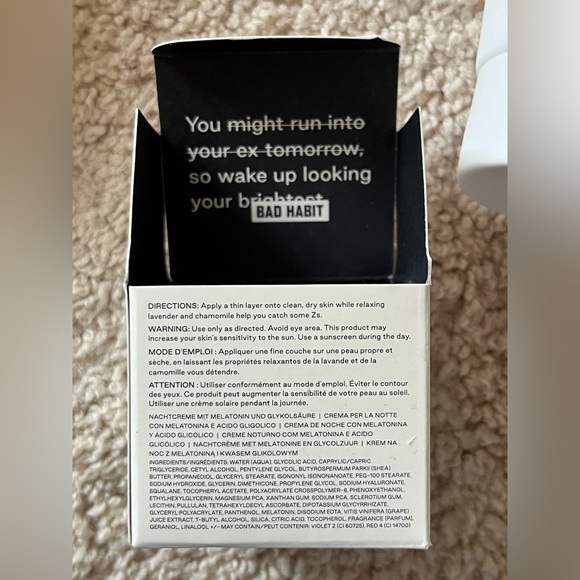 NIB Bad Habit Skincare AHA/BHA Creamy Cleanser & Glycolic Night Cream 💜 - Picture 7 of 11